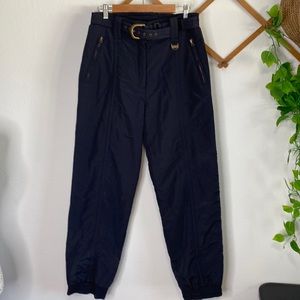 Ossi Skiwear Vintage Black Ski Pants with Belt 14